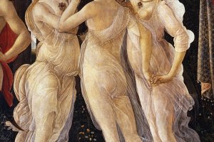 A Três Graças (fragmento de Primavera), Sandro Botticelli, 1485-1487