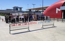 Protesto pelo direito ao estacionamento dos trabalhadores do Aeroporto