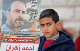 Tribunal israelita rejeita apelo de Ahmad Zahran, em greve de fome há 109 dias