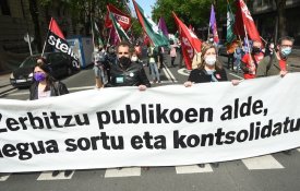 Defesa dos serviços públicos e fim da precariedade marcam greve no País Basco