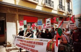 Trabalhadores do Bingo Boavista em protesto