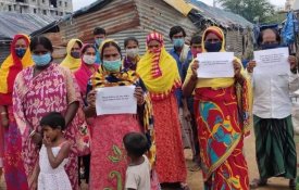 Trabalhadores migrantes protestam em Bengaluru e exigem apoios