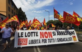 Luta contra a criminalização da actividade sindical em Itália