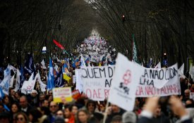  Milhares de professores em Lisboa exigem «respeito» pelo sector