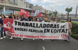 Trabalhadores do Eroski-Familia manifestam-se na Corunha pelos direitos