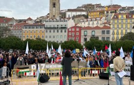 Milhares em Lisboa exigem o fim da agressão e do massacre israelita