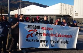 Primeiro dia de greve na Amazon de Trapagaran com adesão quase total