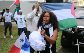 Panamenhos exigem o fim do genocídio do povo palestiniano