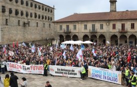  Milhares nas ruas de Compostela reclamam «galego vivo para uma Galiza viva»