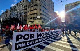Movimentos sociais protestam contra despejos em São Paulo