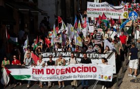 Solidariedade com a Palestina voltou a sair à rua
