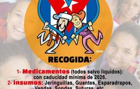 Solidariedade e material de saúde de Bilbau para Cuba