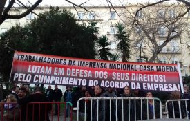 Contra a «imposição», trabalhadores da INCM realizam greve de três dias