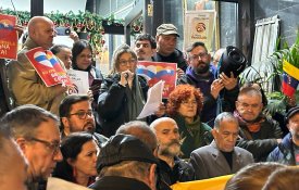 Manifestação em Compostela contra a agressão dos EUA à Venezuela