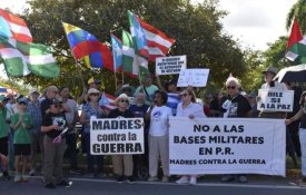 Rede de Solidariedade com a Venezuela protesta frente a bases em Porto Rico