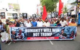 Vaga de protestos na Índia contra a agressão militar ao Irão