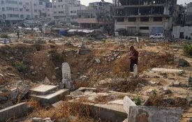Israel destruiu deliberadamente os cemitérios em Gaza, acusa Euro-Med