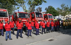 Profissionais e voluntários da proteção civil