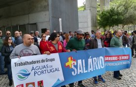 Trabalhadores do grupo Águas de Portugal em greve dia 13 de Dezembro