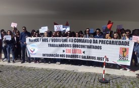Trabalhadores da EGOR no call center da MEO cumprem greve em Maio