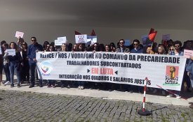  Trabalhadores da EGOR no call center da MEO cumprem greve em Maio