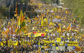 Mais de 300 mil em Barcelona pela liberdade dos líderes independentistas