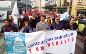 Trabalhadores reafirmam a exigência de desbloqueamento da contratação colectiva