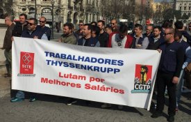 Trabalhadores da Thyssenkrupp Elevadores em greve a 7 de Dezembro