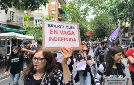 Trabalhadores das bibliotecas de Barcelona continuam em luta