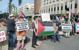 Protesto 150 de solidariedade com a Palestina em Porto Rico