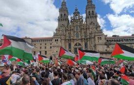 Solidariedade com a Palestina volta às ruas de Compostela