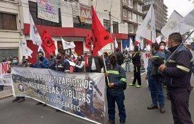 Trabalhadores equatorianos nas ruas pelos direitos e contra as privatizações