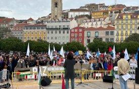 Milhares em Lisboa exigem o fim da agressão e do massacre israelita