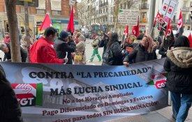 Trabalhadores do El Corte Inglés realizam protesto histórico em Madrid