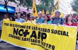 Manifestações no Chile pelo fim dos fundos privados de pensões