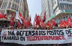 Forte mobilização na Corunha contra despedimento colectivo na Teleperformance
