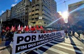 Movimentos sociais protestam contra despejos em São Paulo