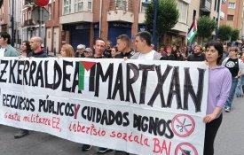 Manifestação no País Basco contra a guerra, a precariedade e a pobreza