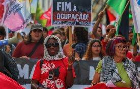 Marchar rumo à Assembleia para exigir o reconhecimento da Palestina