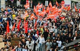 Forte jornada de protesto em França