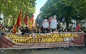 Docentes e estudantes italianos contra as reformas neoliberais e a guerra
