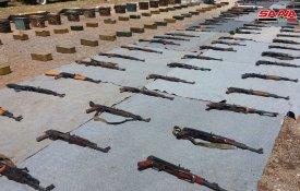 Exército sírio descobre mais esconderijos com armamento de terroristas