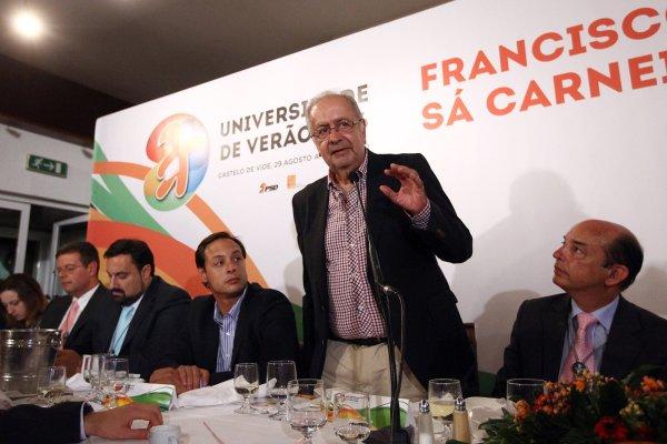O socialista e antigo presidente da Assembleia da República, Jaime Gama, durante a sua intervenção num jantar-conferência na Universidade de Verão 2016 do PSD. Castelo de Vide, 30 de Agosto de 2016.