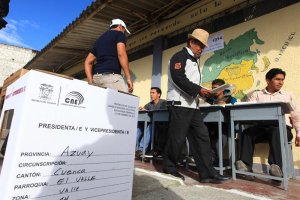 A primeira ronda das eleições presidenciais equatorianas realizou-se no domingo passado, 19