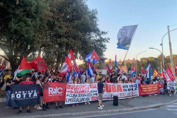 Cuba bloqueio Itália solidariedade