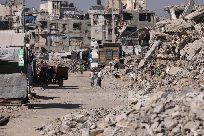 Palestina devastação Faixa de Gaza bombardeamentos Israel
