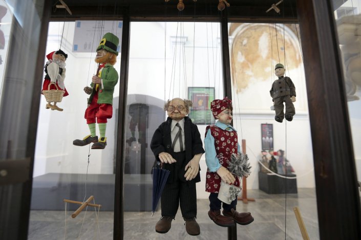 Marionetas da colecção de Maurício Rebocho, marionetista há cerca de 30 anos. Reguengos de Monsaraz, 16 de Março de 2017