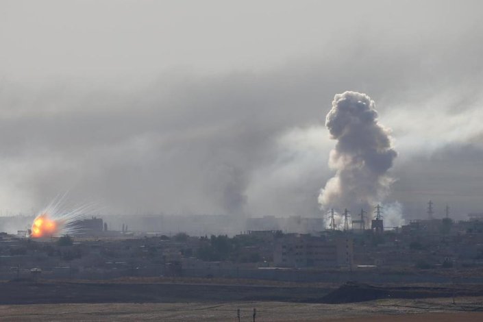 Bombardeamento das forças militares turcas no Norte da Síria