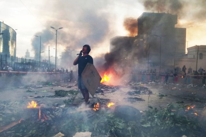 Sábado, dia 12, foi porventura o dia mais intenso de todas as jornadas de mobilização na cidade de Quito contra as medidas impostas por Lenín Moreno e o FMI 