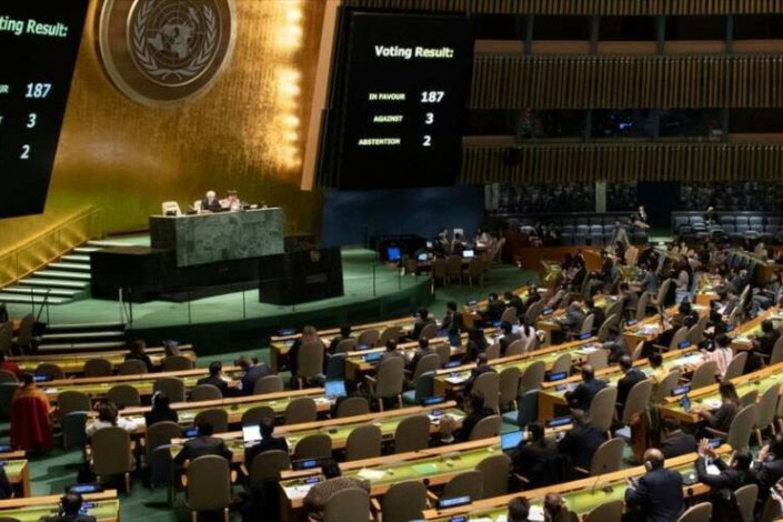 Resultado da votação, na Assembleia Geral das Nações Unidas, da resolução apresentada por Cuba contra o bloqueio imposto pelos EUA, a 7 de Novembro de 2019